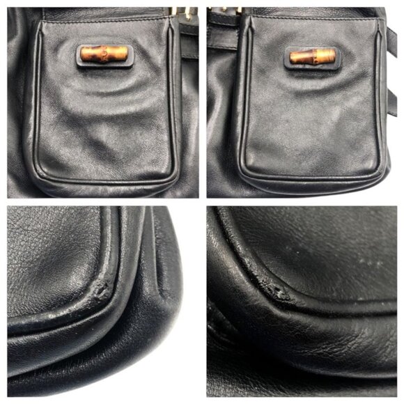 Gucci Bamboo Black Leather 003 1998 0016 Rucksack Backpack main image 8